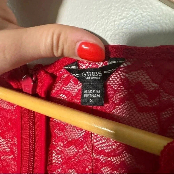 NWT GUESS TAILA NETTED LACE MINI DRESS S - Picture 6 of 8